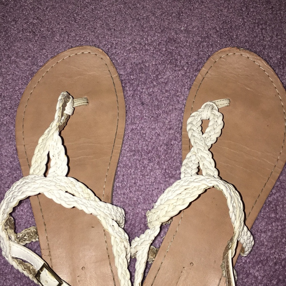 White sandals